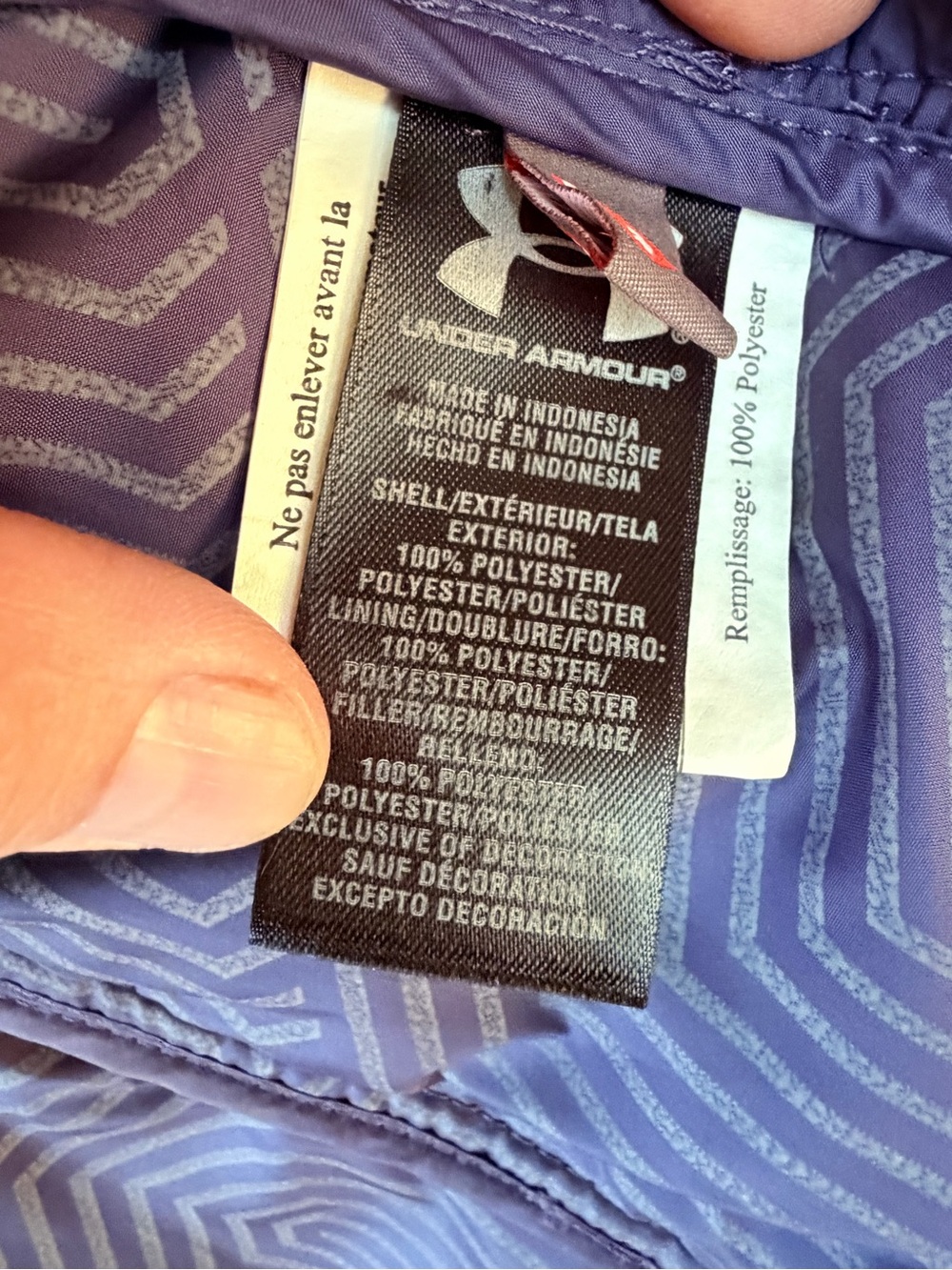 Under Armour Women's Orange & Purple Hooded Ski Jacket - Picture 5 of 5